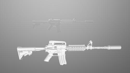 M4A1 rifle(Simple) preview image